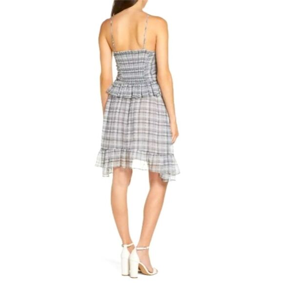 Lenon Plaid Smocked Ruffle Dress Sz M - Picture 4 of 8